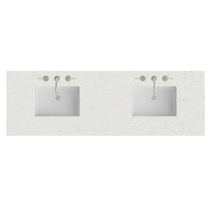 72" Double Top, 3 CM Lime Delight Silestone w/ Sink