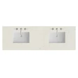 72" Double Top, 3CM Siberian Silestone w/ Sink