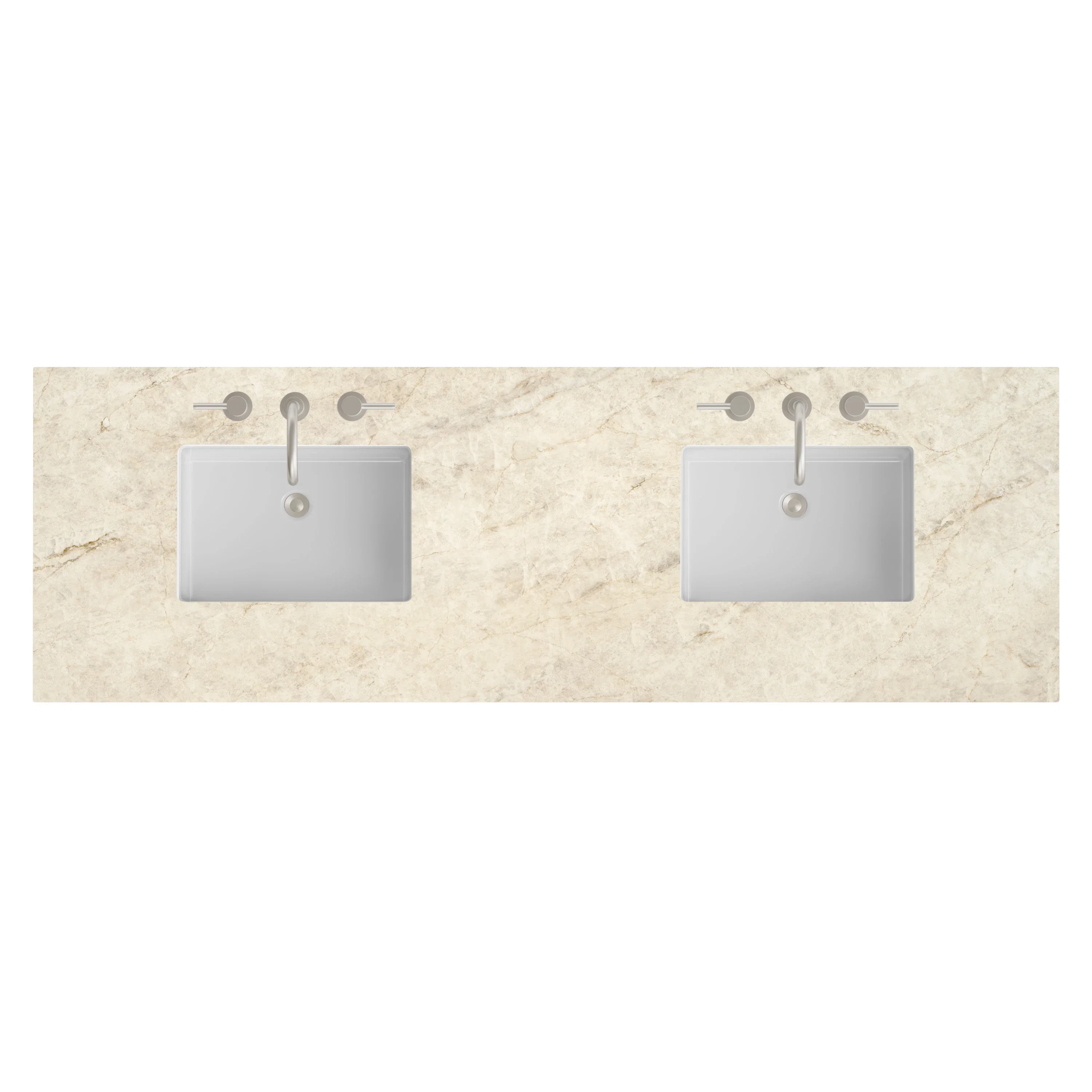 72" Double Top, 3CM Tajnar Eclos w/ Sink