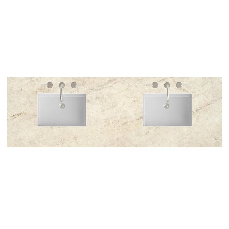 72" Double Top, 3CM Tajnar Eclos w/ Sink