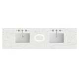 84" Double Top, 3CM Eternal Jasmine Pearl Silestone w/ Sink & FreePower Wireless Charger