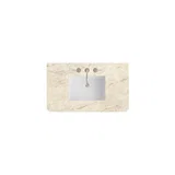 36" Single Radius Cut Top, Widespread 3CM Tajnar Eclos w/ Sink
