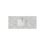 48" Single Radius Cut Top, 3 CM Victorian Silver Silestone w/ Sink