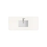 48" Single Radius Cut Top, 3 CM White Zeus Silestone w/ Sink