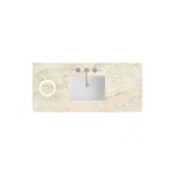 48" Single Radius Cut Top, Widespread 3CM Tajnar Eclos w/ Sink & FreePower Wireless Charger