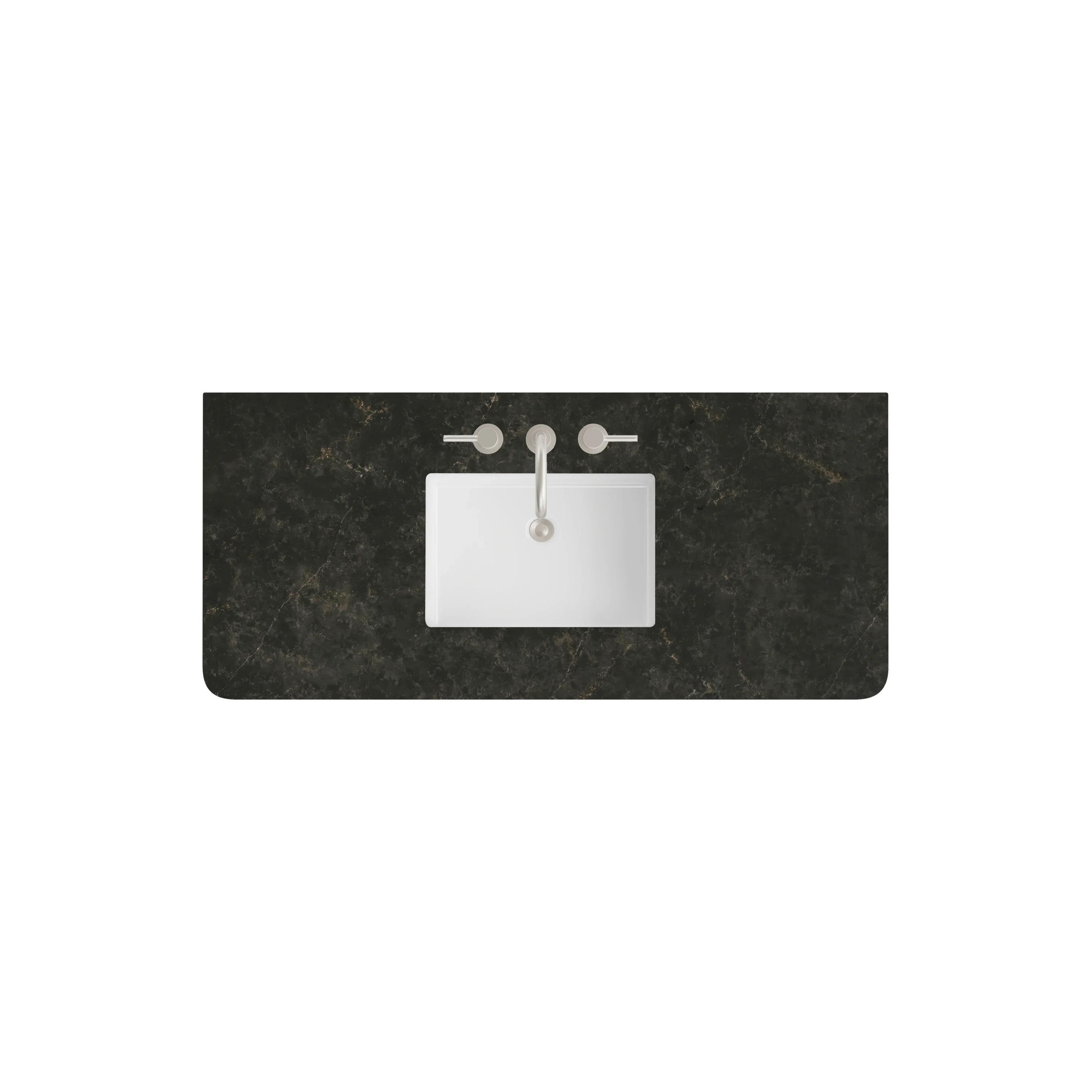 James Martin Vanities 48" Single Radius Cut Top, Widespread 3CM Phantome Eclos w/ Sink