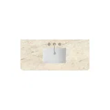 48" Single Radius Cut Top, Widespread 3CM Tajnar Eclos w/ Sink