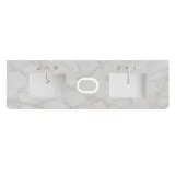 72" Single Radius Cut Top, 3 CM Victorian Silver Silestone w/ Sink & FreePower Wireless Charger
