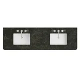 72" Double Radius Cut Top, Widespread 3CM Phantome Eclos w/ Sink