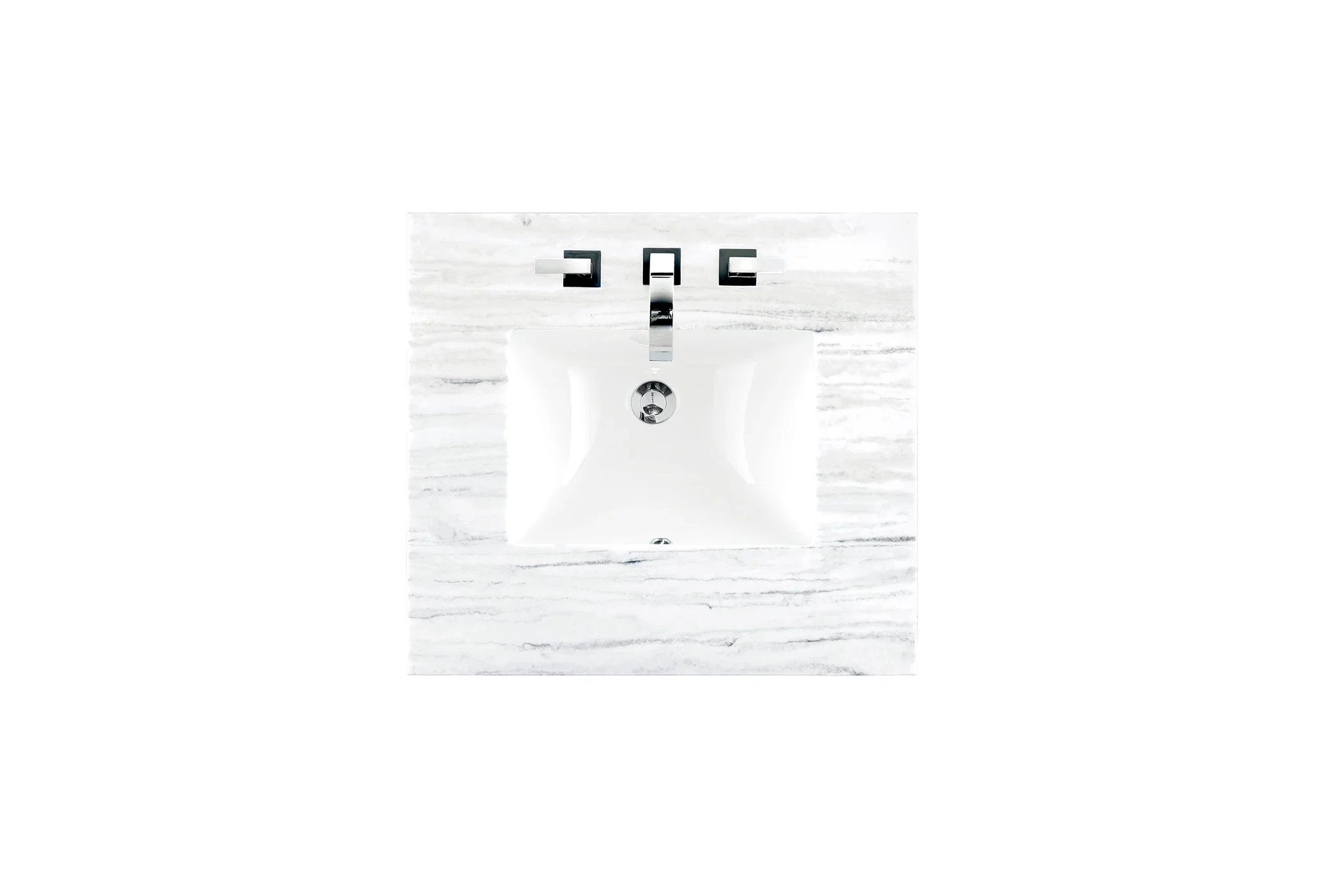 26" Single Top, 3 CM Arctic Fall Solid Surface w/ Sink