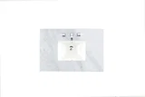 36" Single 3 CM Top, Carrara White Marble w/ Sink