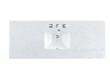 60" Single 3 CM Top, Carrara White Marble w/ Sink