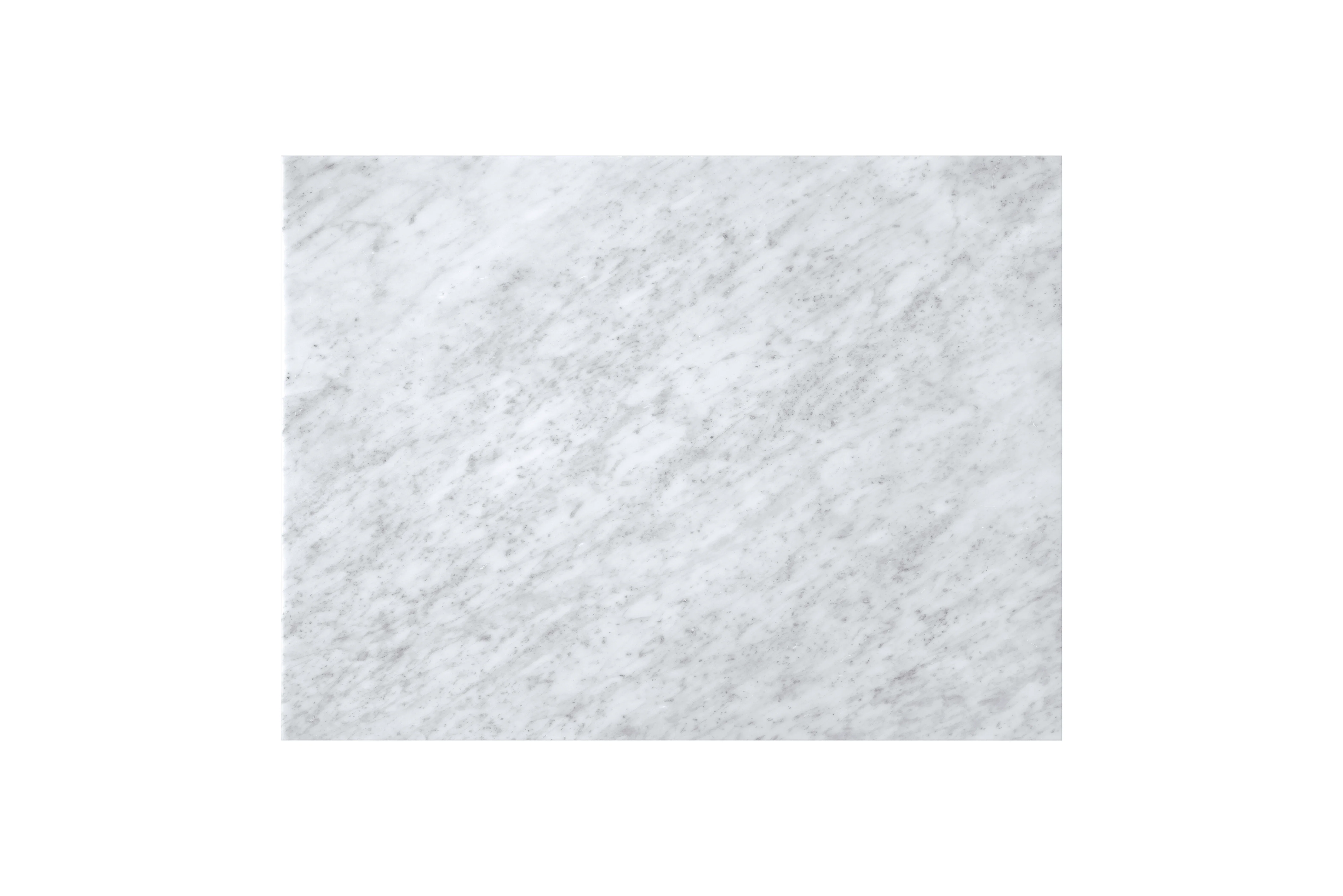 30" Linen Top, 3 CM Carrara White Marble, No Holes