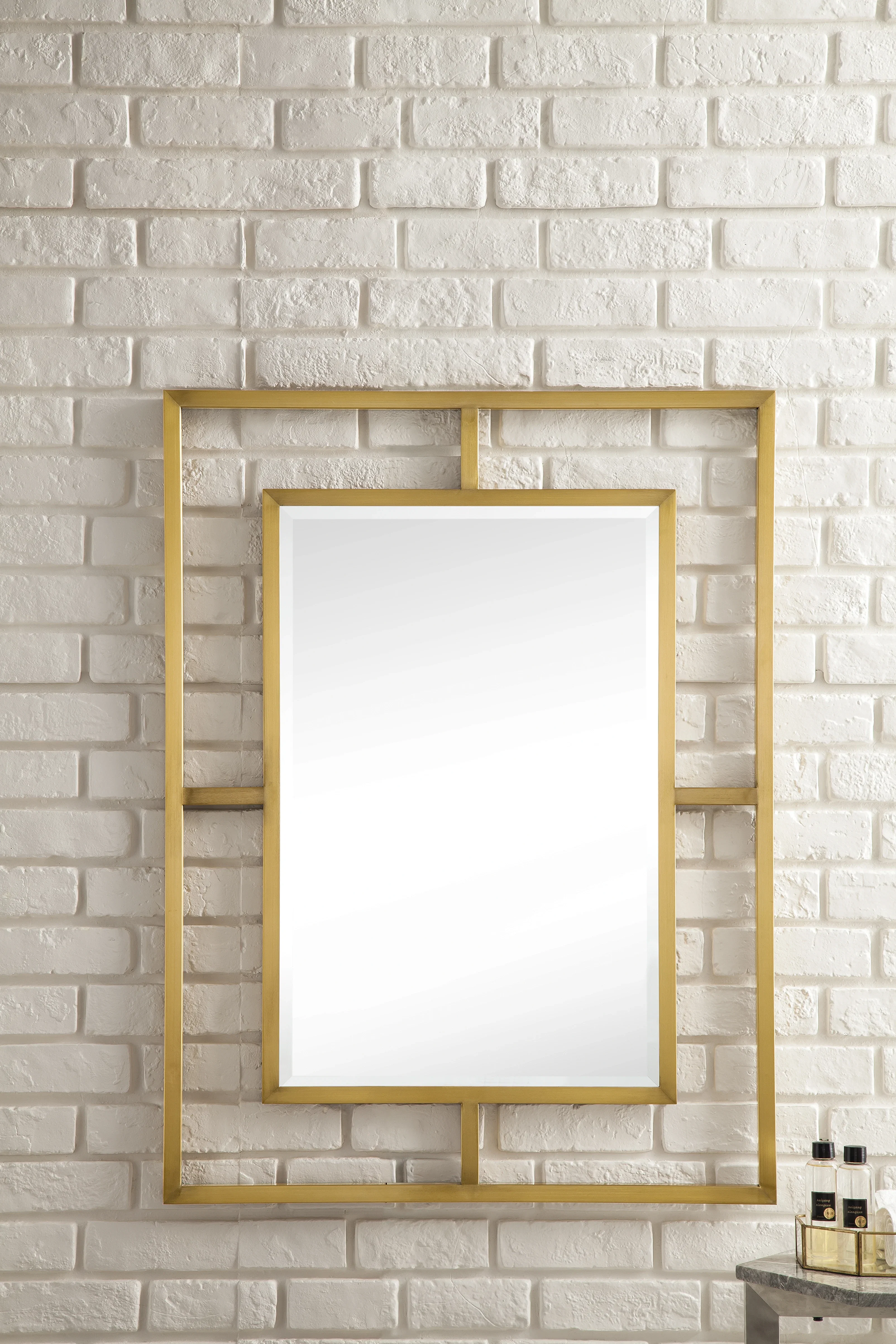 Boston 30" Rectangular Mirror, Radiant Gold