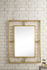 Boston 30" Rectangular Mirror, Radiant Gold