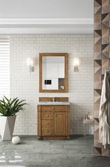 Bristol 29" Rectangular Mirror, Saddle Brown