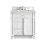 Bristol 30" Single Vanity, Bright White w/ 3 CM Lime Delight Silestone Top