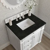 Bristol 30" Single Vanity, Bright White, w/ 3 CM Phantome Eclos Top