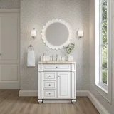 Bristol 30" Single Vanity, Bright White, w/ 3 CM Tajnar Eclos Top