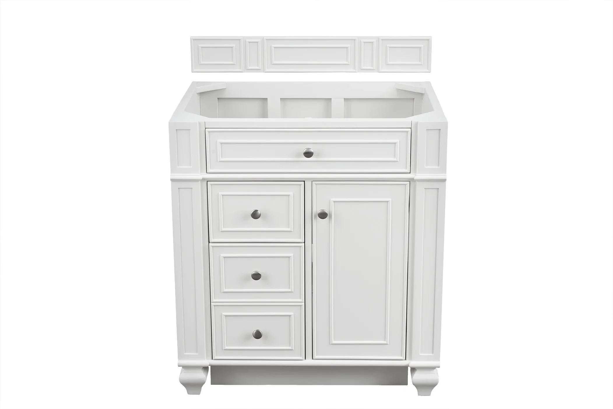 Bristol 30" Single Vanity Cabinet, Bright White