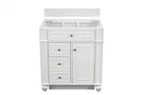 Bristol 30" Single Vanity Cabinet, Bright White