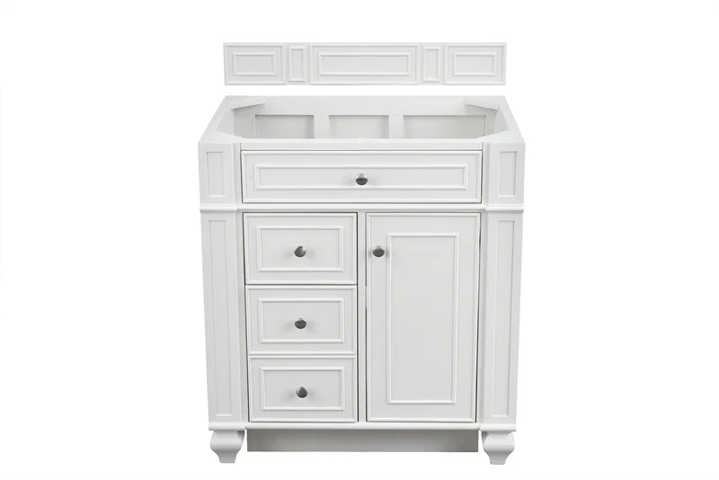 Bristol 30" Single Vanity Cabinet, Bright White