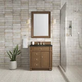Bristol 30" Single Vanity, Saddle Brown, w/ 3 CM Phantome Eclos Top