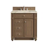 Bristol 30" Single Vanity, Saddle Brown, w/ 3 CM Tajnar Eclos Top