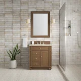 Bristol 30" Single Vanity, Saddle Brown, w/ 3 CM Tajnar Eclos Top