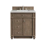 Bristol 30" Single Vanity, Whitewashed Walnut w/ 3 CM Lime Delight Silestone Top