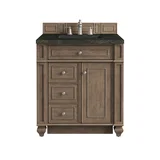 Bristol 30" Single Vanity, Whitewashed Walnut, w/ 3 CM Phantome Eclos Top