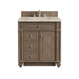 Bristol 30" Single Vanity, Whitewashed Walnut, w/ 3 CM Tajnar Eclos Top