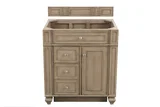 Bristol 30" Single Vanity Cabinet, Whitewashed Walnut