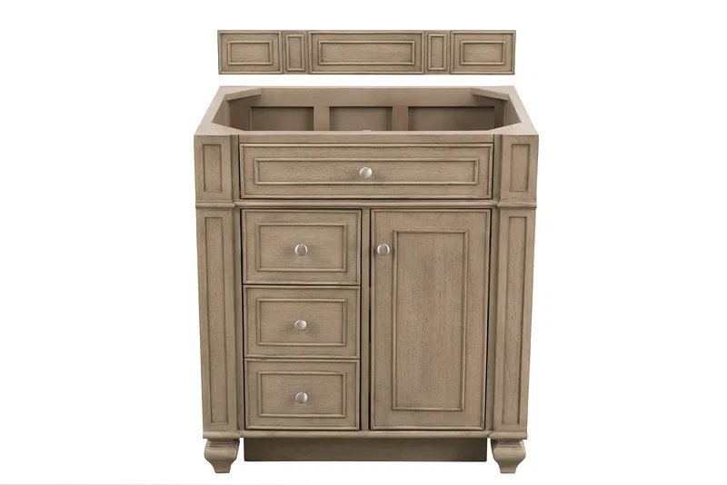 Bristol 30" Single Vanity Cabinet, Whitewashed Walnut