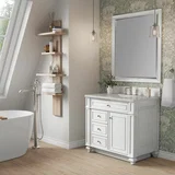 Bristol 36" Single Vanity, Bright White w/ 3 CM Lime Delight Silestone Top