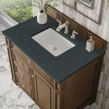 Bristol 36" Single Vanity, Saddle Brown w/ 3 CM Charcoal Soapstone Silestone Top