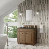 Bristol 36" Single Vanity, Saddle Brown, w/ 3 CM Phantome Eclos Top