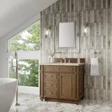 Bristol 36" Single Vanity, Saddle Brown, w/ 3 CM Tajnar Eclos Top