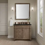 Bristol 36" Single Vanity, Whitewashed Walnut, w/ 3 CM Phantome Eclos Top