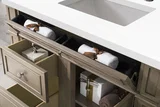 Bristol 36" Single Vanity, Whitewashed Walnut w/ 3 CM White Zeus Silestone Top
