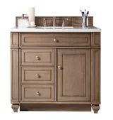 Bristol 36" Single Vanity Cabinet, Whitewashed Walnut