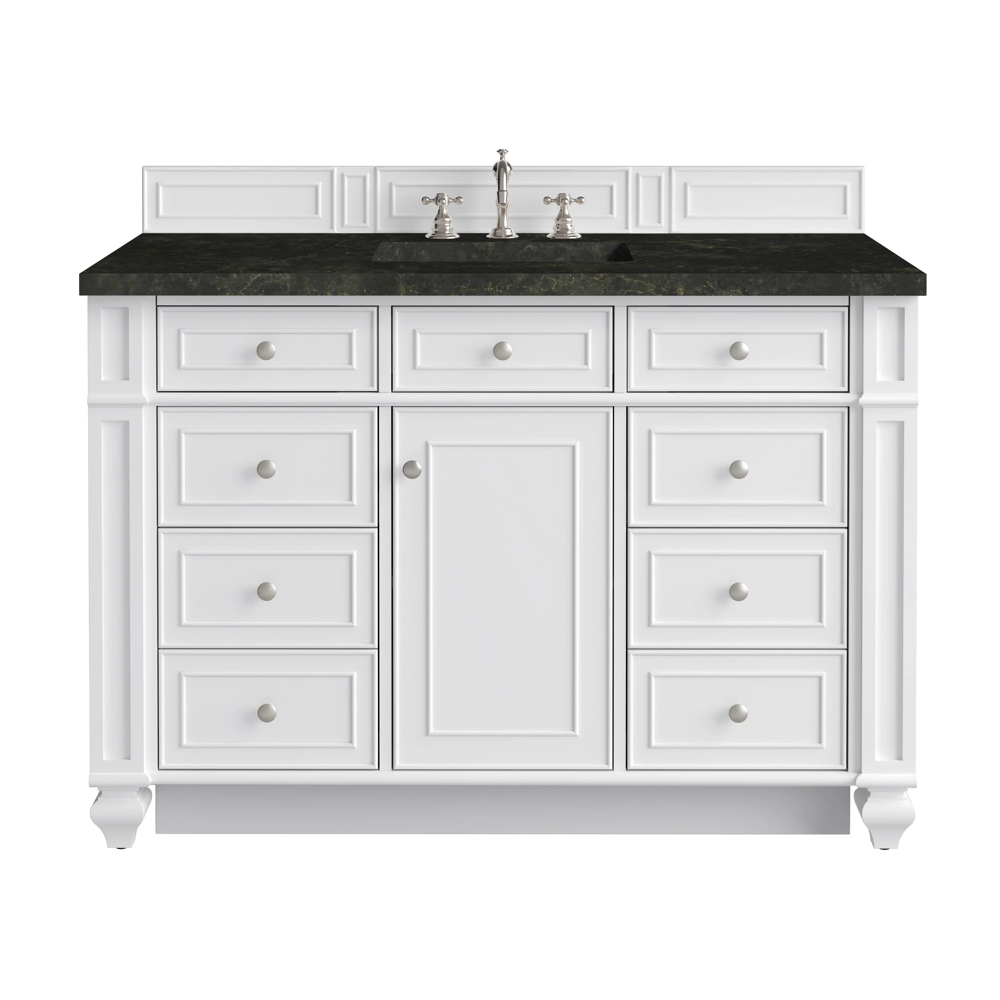 Bristol 48" Single Vanity, Bright White, w/ 3 CM Phantome Eclos Top