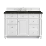 Bristol 48" Single Vanity, Bright White, w/ 3 CM Phantome Eclos Top
