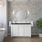 Bristol 48" Single Vanity, Bright White, w/ 3 CM Phantome Eclos Top