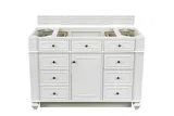 Bristol 48" Single Vanity Cabinet, Bright White