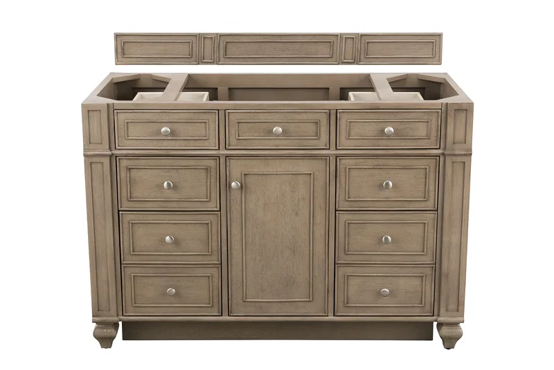 Bristol 48" Single Vanity Cabinet, Whitewashed Walnut