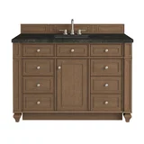 Bristol 48" Single Vanity, Saddle Brown, w/ 3 CM Phantome Eclos Top