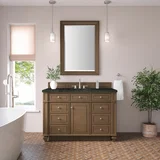 Bristol 48" Single Vanity, Saddle Brown, w/ 3 CM Phantome Eclos Top
