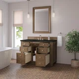 Bristol 48" Single Vanity, Saddle Brown, w/ 3 CM Phantome Eclos Top