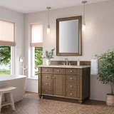 Bristol 48" Single Vanity, Saddle Brown, w/ 3 CM Tajnar Eclos Top